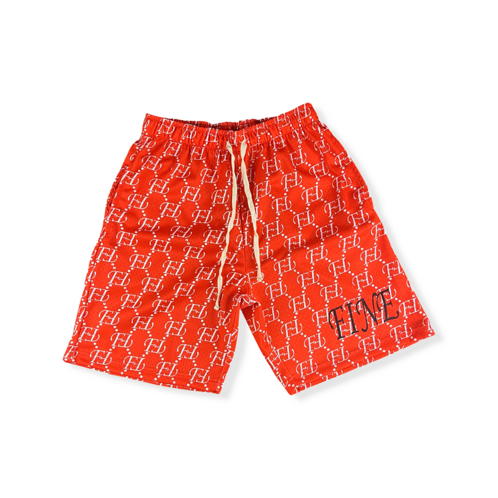 Market Rose Bowl Graphic-print Mesh Short in Red for Men